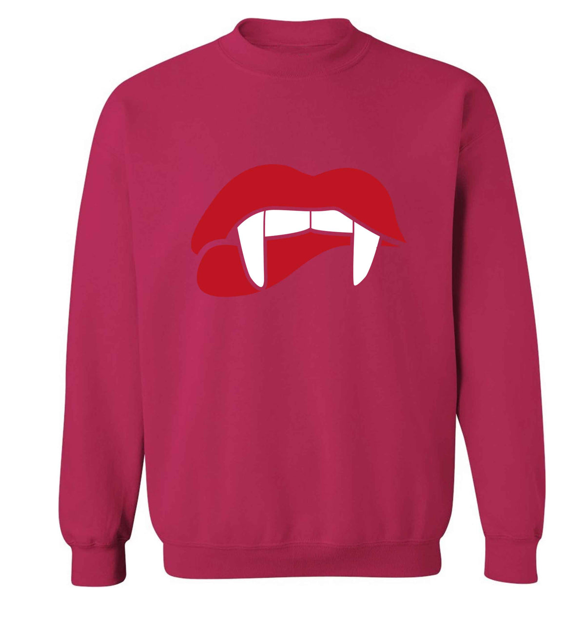 Vampire fangs adult's unisex pink sweater 2XL