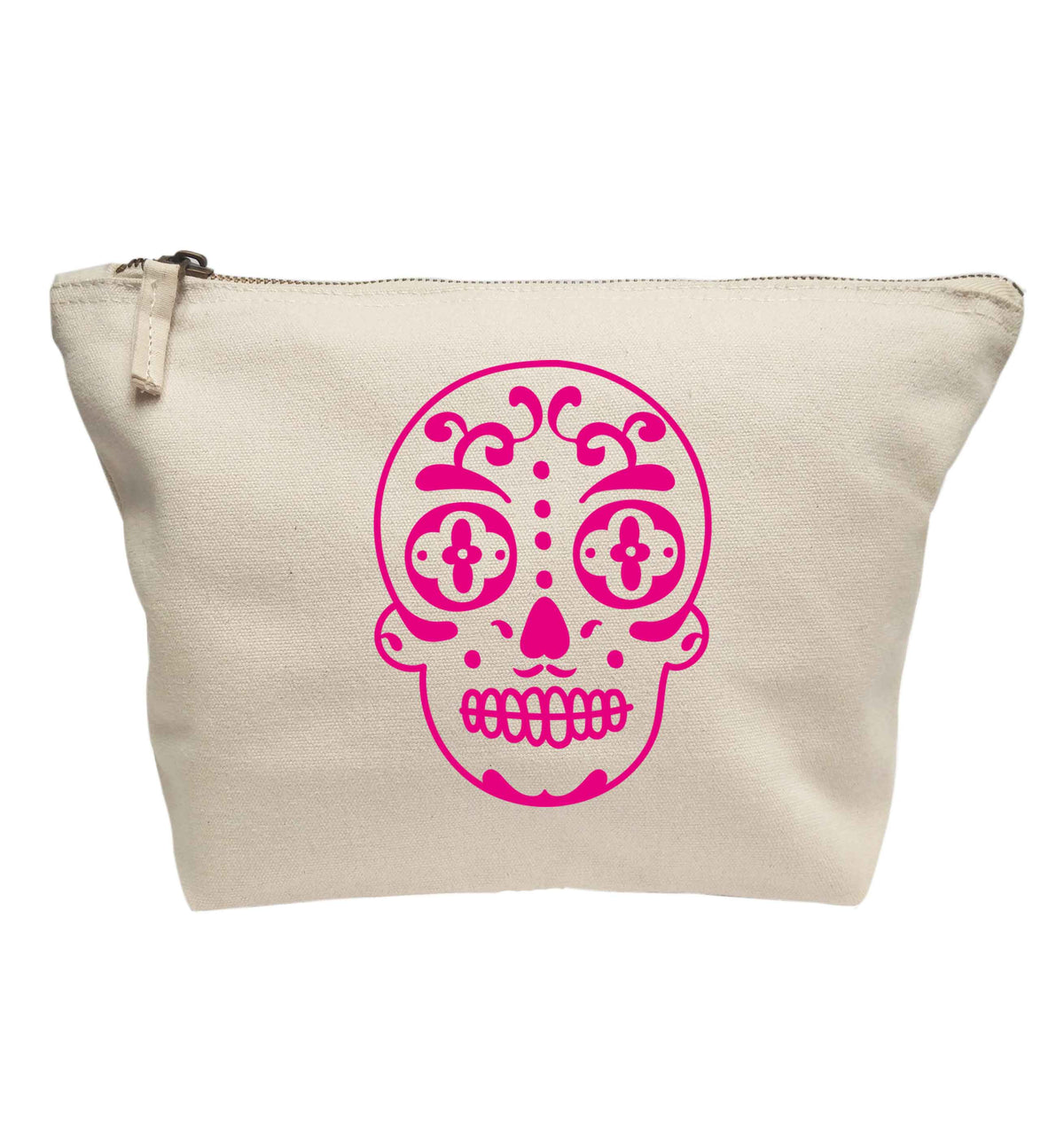 Neon pink sugar skull | Makeup / wash bag