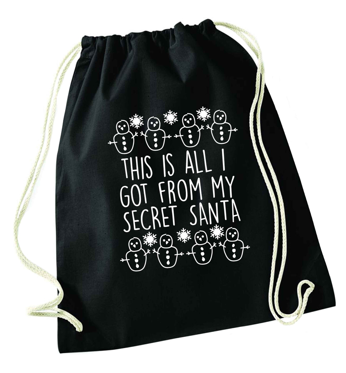 This is all I got from my secret Santa black drawstring bag