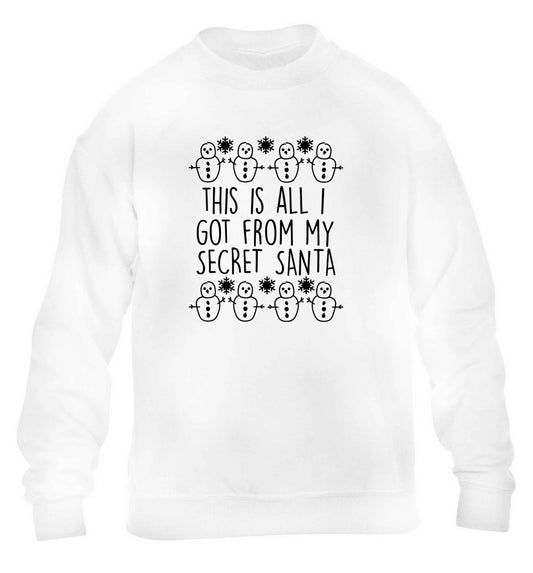This is all I got from my secret Santa children's white sweater 12-13 Years