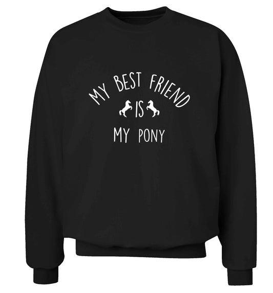 My best friend is my pony adult's unisex black sweater 2XL
