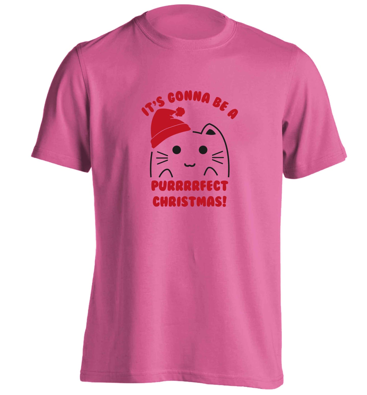 It's going to be a purrfect Christmas adults unisex pink Tshirt 2XL