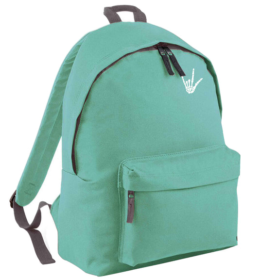 Skeleton Hand Pocket mint adults backpack