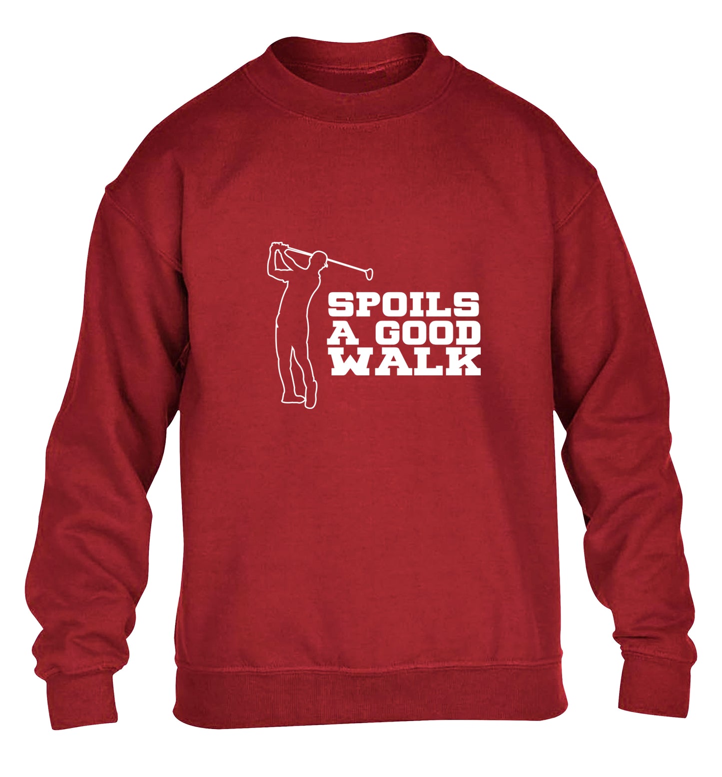 Golf spoils a good walk children's grey sweater 12-13 Years