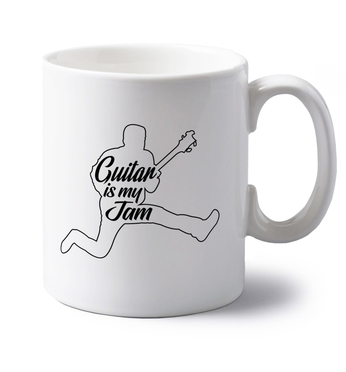 Guitar is my jam left handed white ceramic mug
