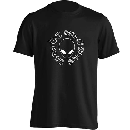 I need more space adults unisex black Tshirt 2XL