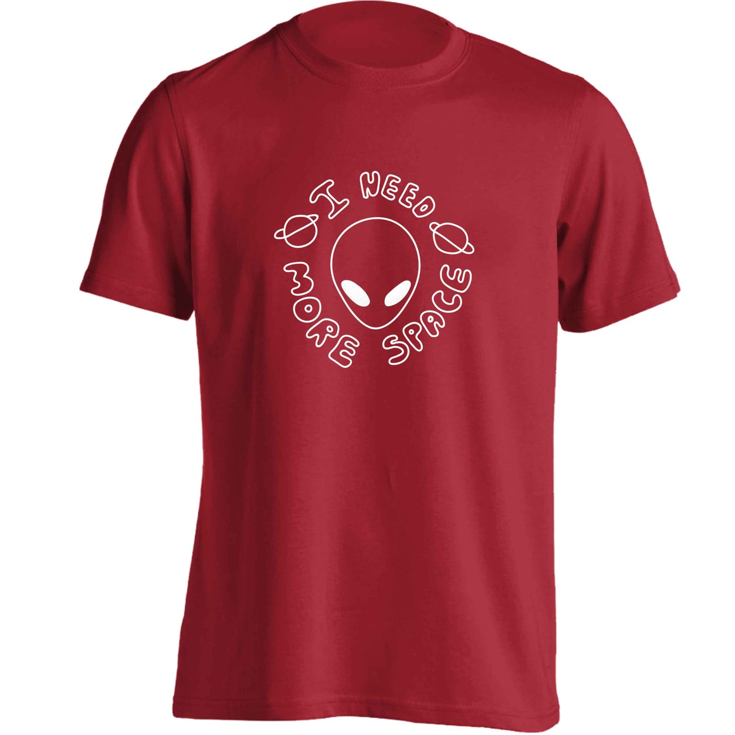 I need more space adults unisex red Tshirt 2XL