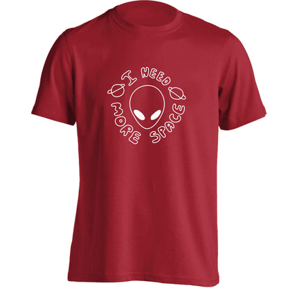 I need more space adults unisex red Tshirt 2XL