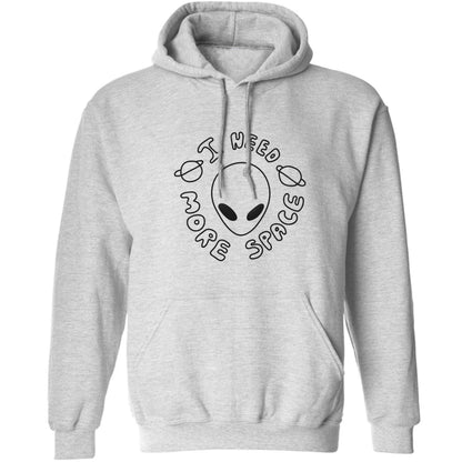 I need more space adults unisex grey hoodie 2XL