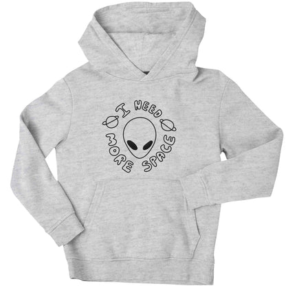 I need more space children's grey hoodie 12-13 Years