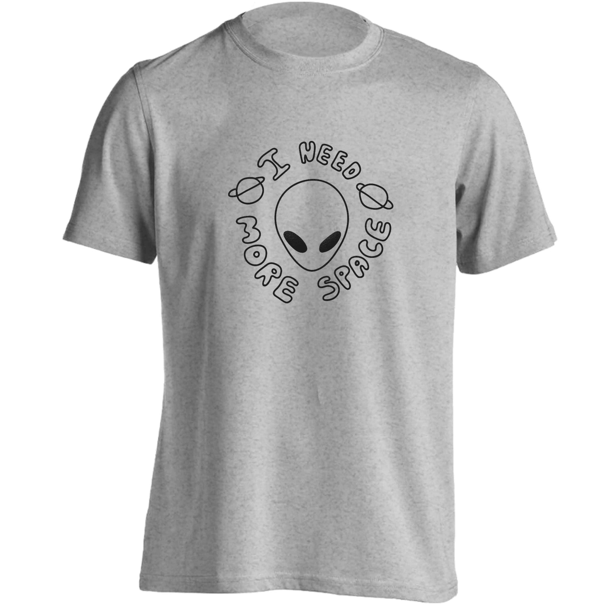 I need more space adults unisex grey Tshirt 2XL