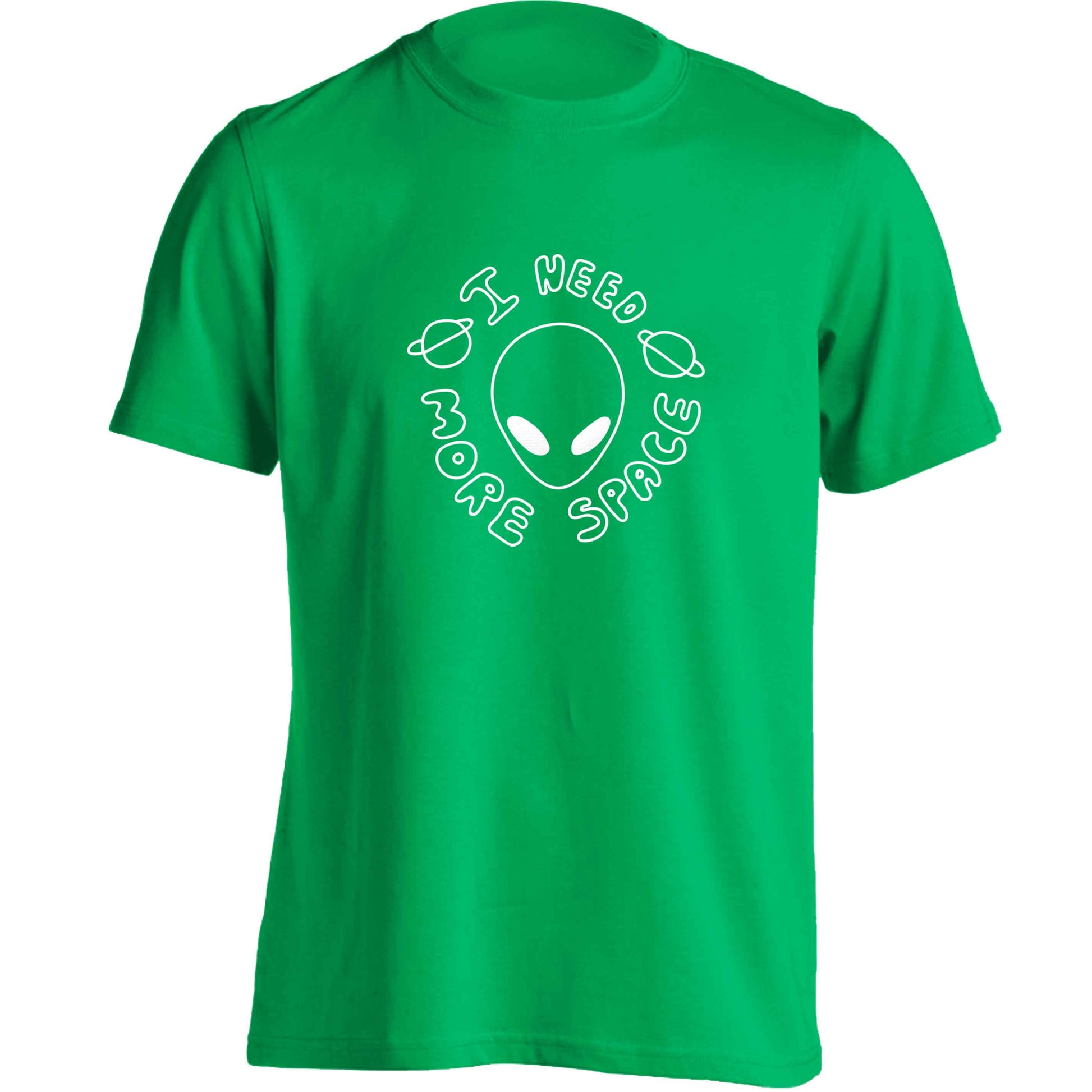I need more space adults unisex green Tshirt 2XL