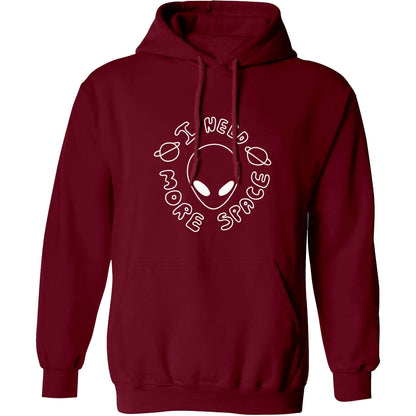 I need more space adults unisex maroon hoodie 2XL