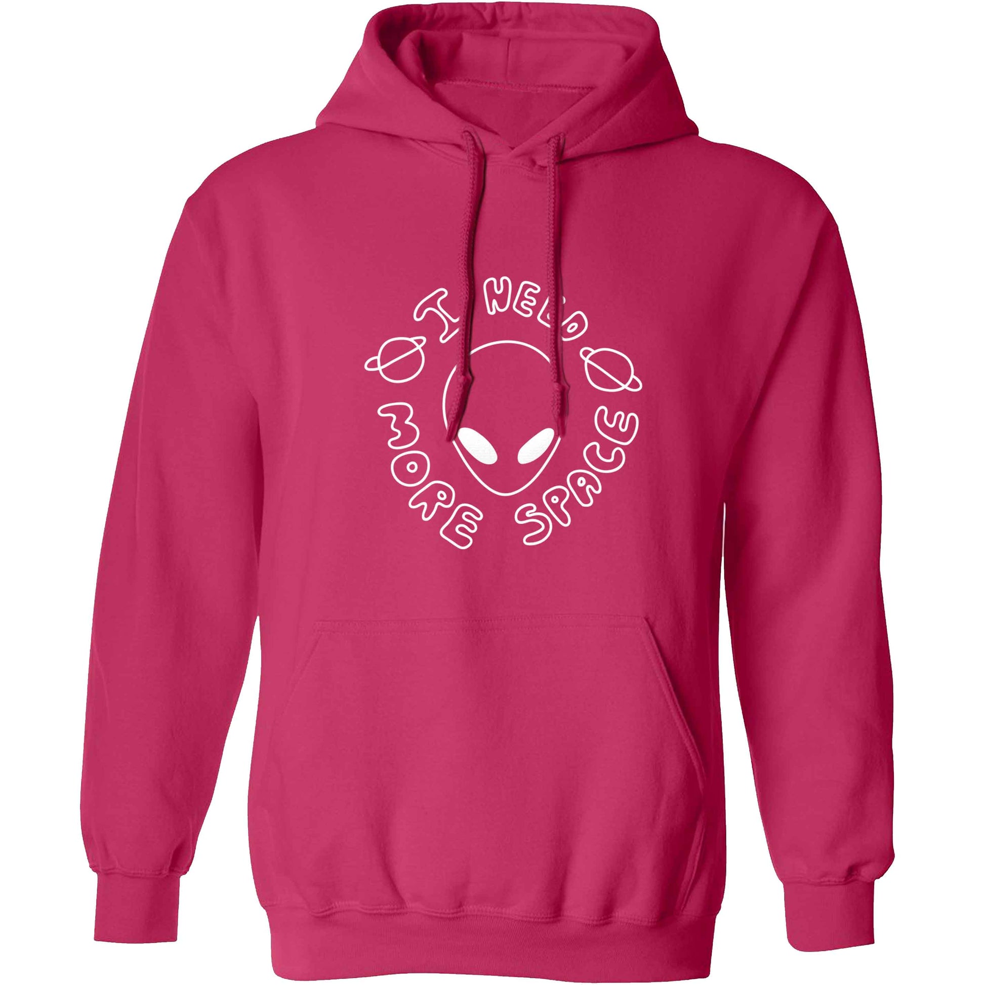 I need more space adults unisex pink hoodie 2XL