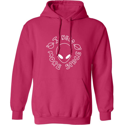 I need more space adults unisex pink hoodie 2XL