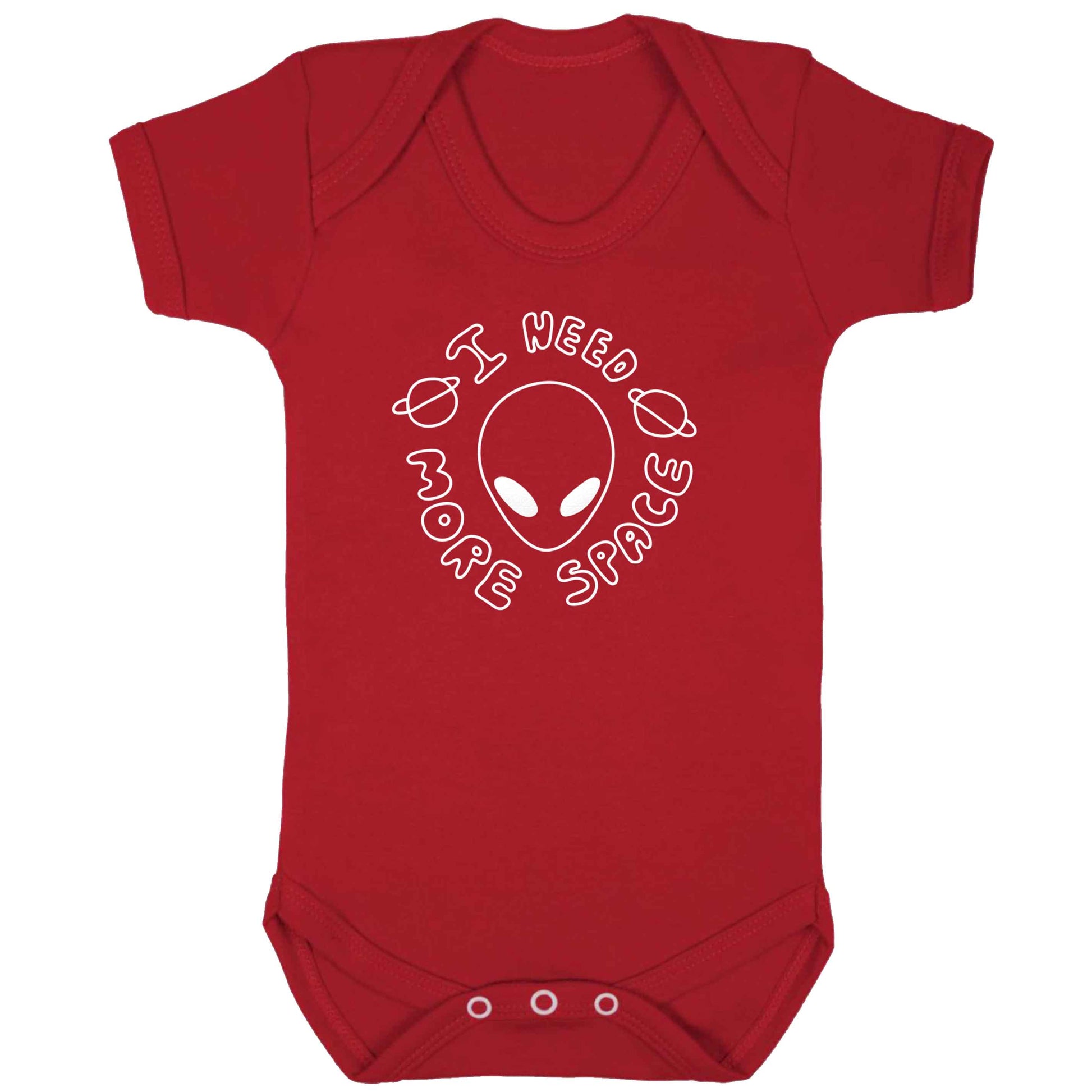 I need more space baby bodysuit red 18-24 months