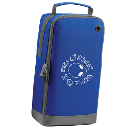 I need more space blue sports shoe bag horizontal print