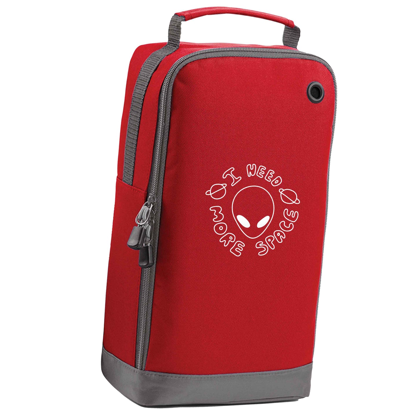 I need more space red sports shoe bag horizontal print