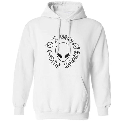 I need more space adults unisex white hoodie 2XL