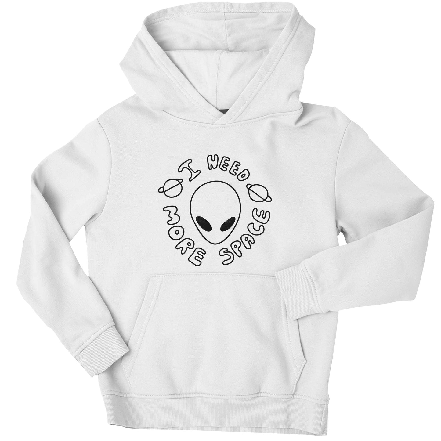 I need more space children's white hoodie 12-13 Years