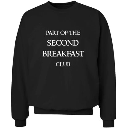 Part of the second breakfast club adult's unisex black sweater 2XL