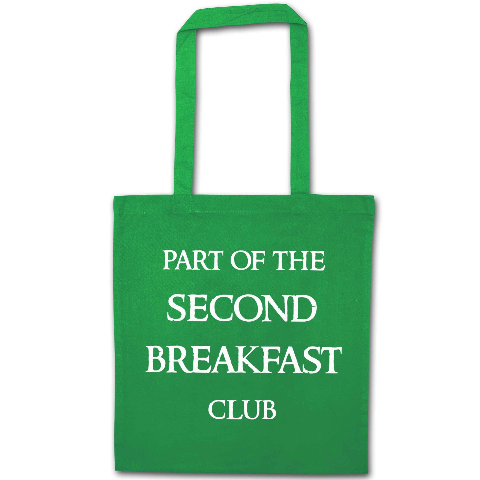 Part of the second breakfast club green tote bag