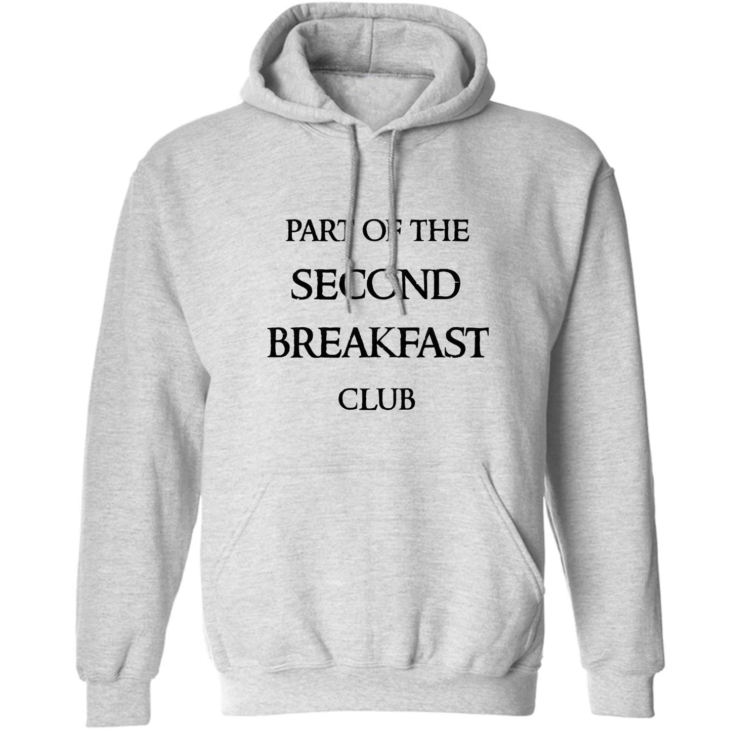 Part of the second breakfast club adults unisex grey hoodie 2XL