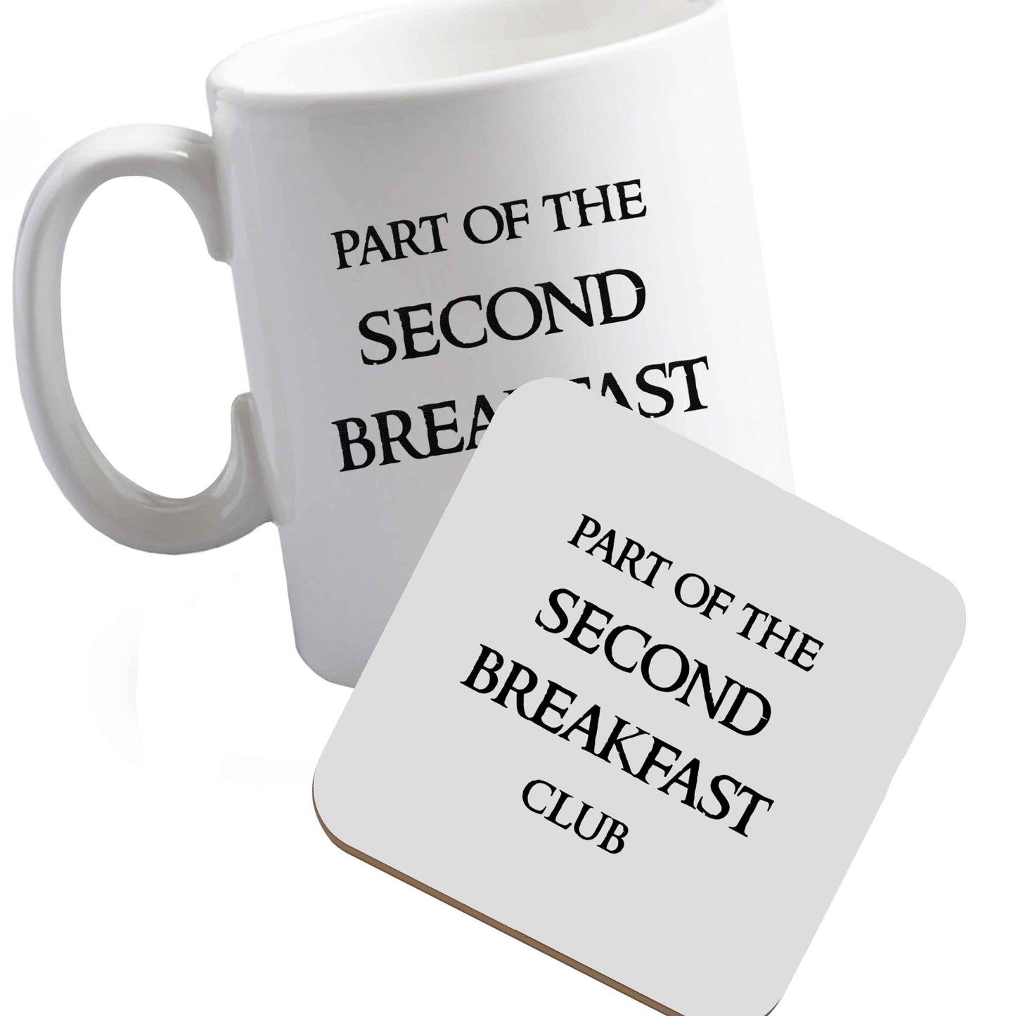 10 oz Ceramic mug and coaster Part of the second breakfast club both sides