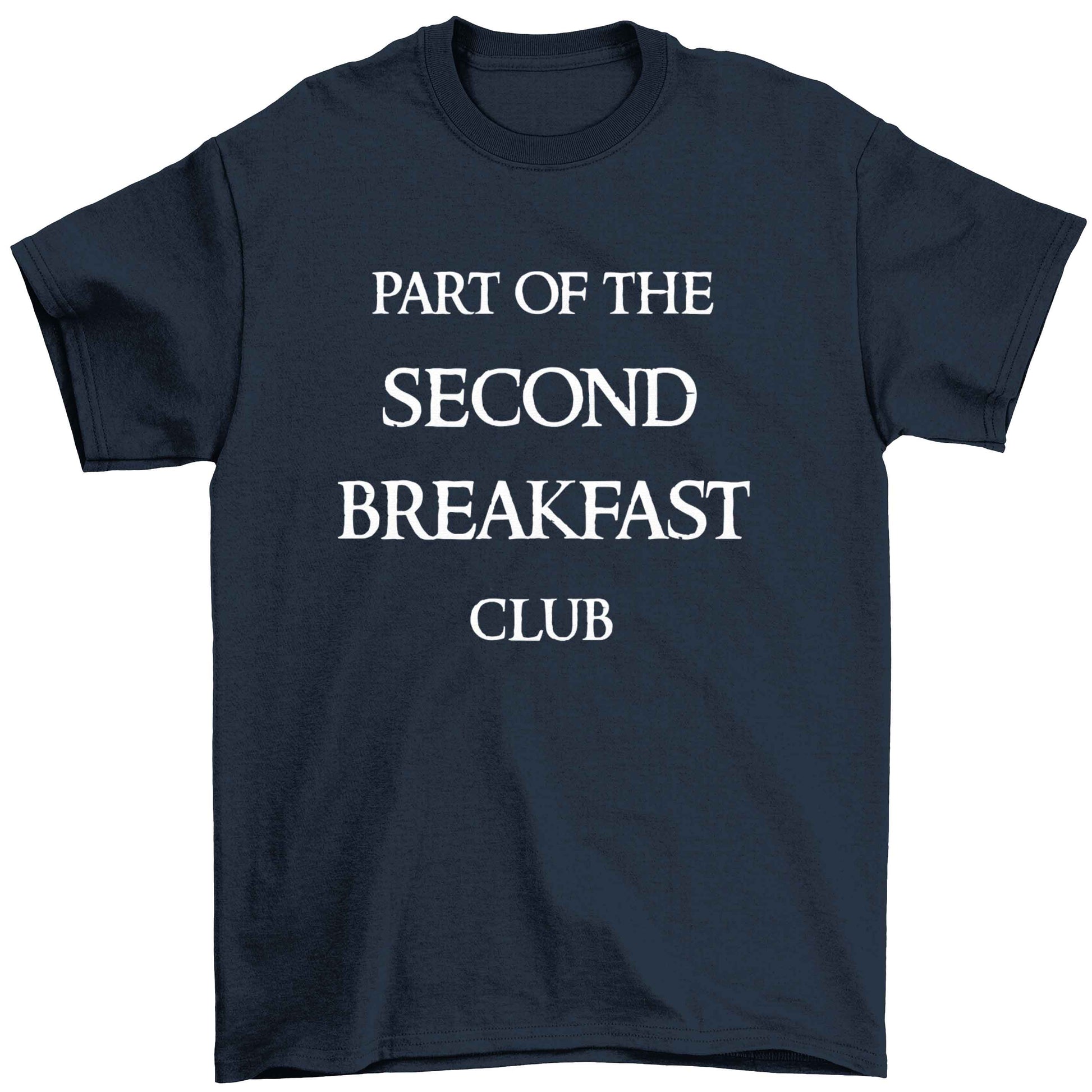 Part of the second breakfast club Children's navy Tshirt 12-13 Years