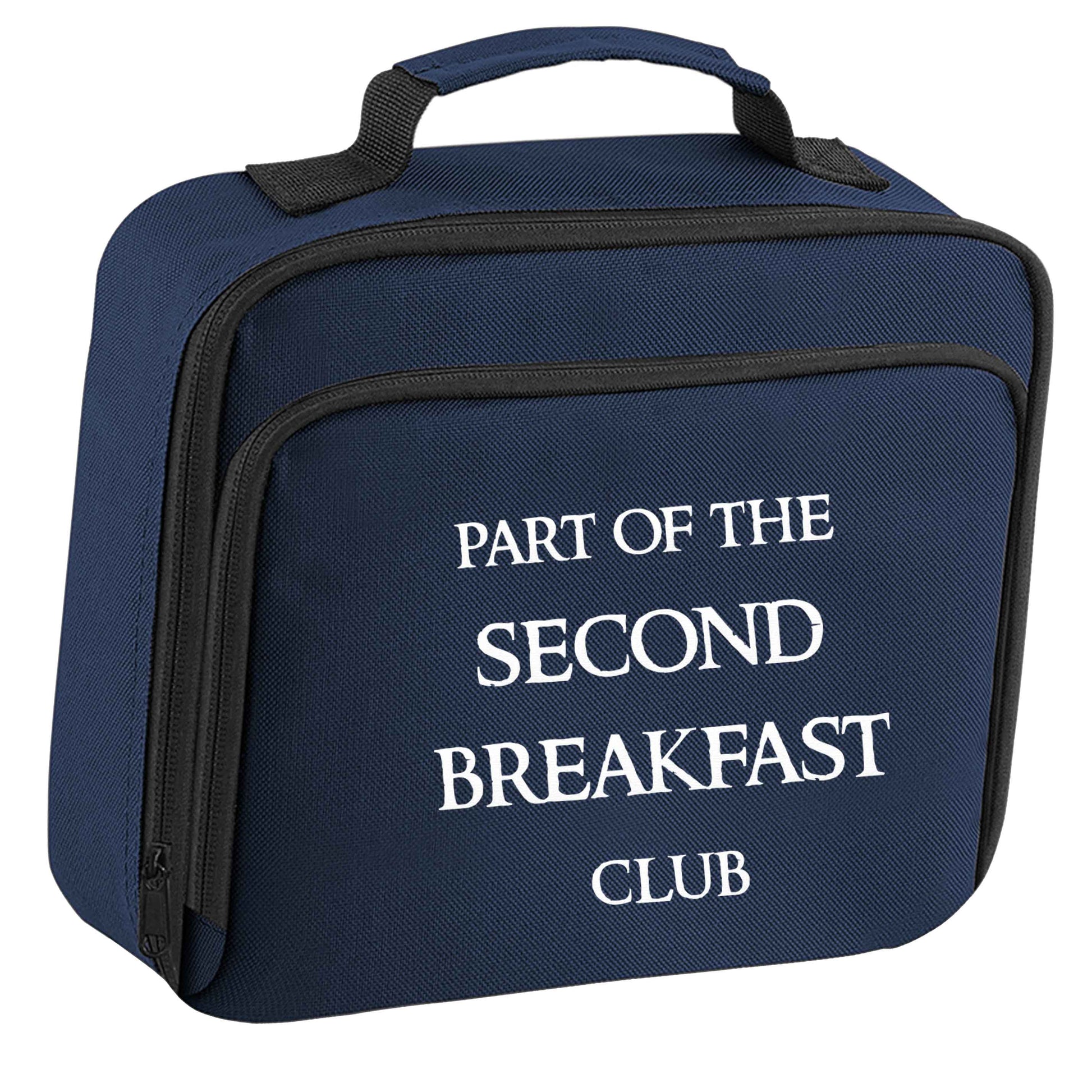 Part of the second breakfast club insulated navy lunch bag cooler
