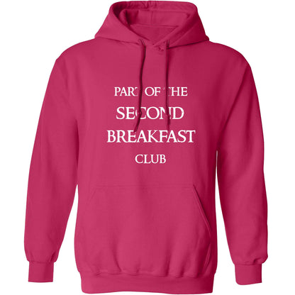 Part of the second breakfast club adults unisex pink hoodie 2XL