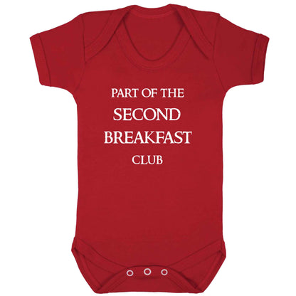 Part of the second breakfast club baby bodysuit red 18-24 months