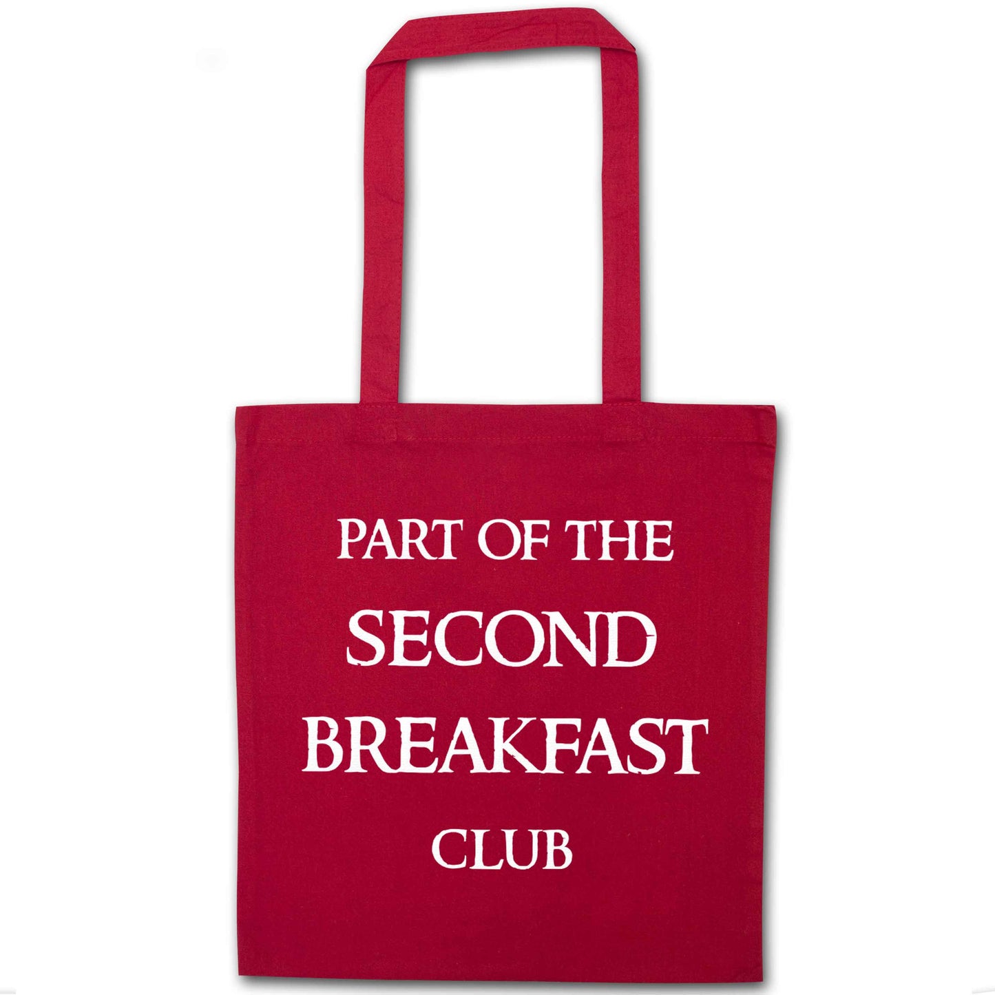 Part of the second breakfast club red tote bag
