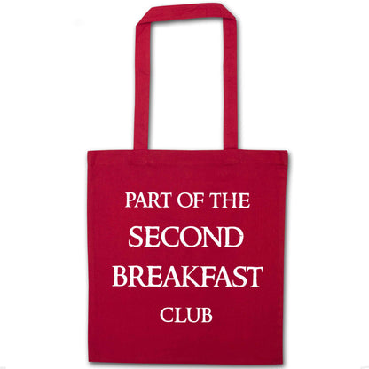 Part of the second breakfast club red tote bag