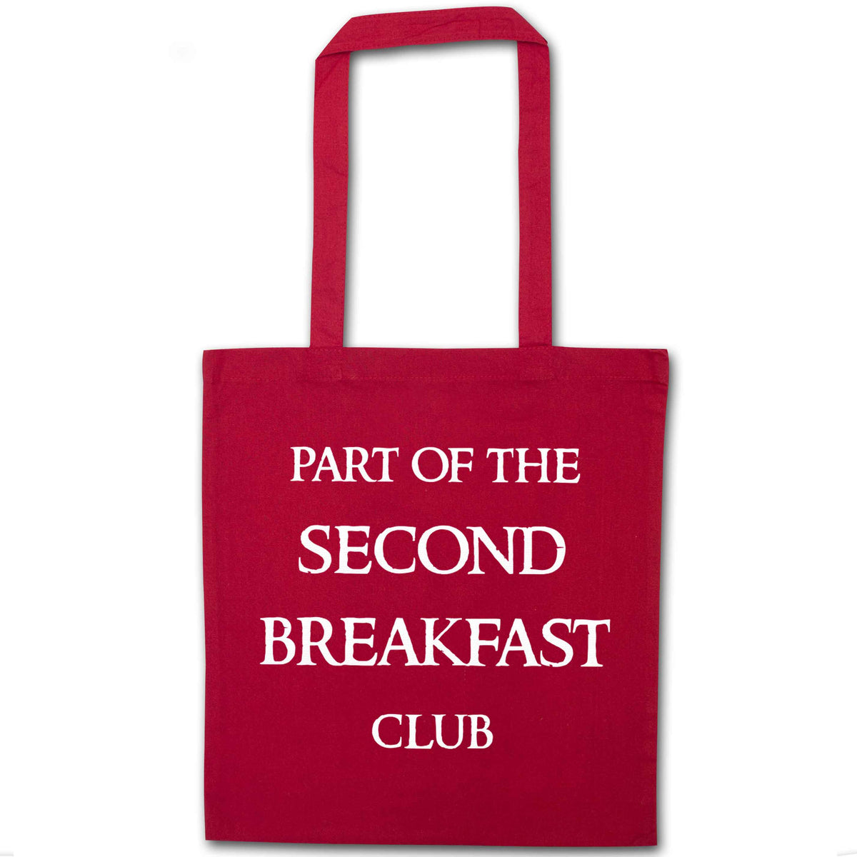 Part of the second breakfast club red tote bag