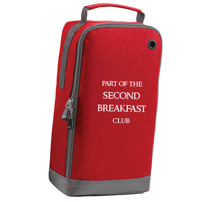 Part of the second breakfast club red sports shoe bag horizontal print