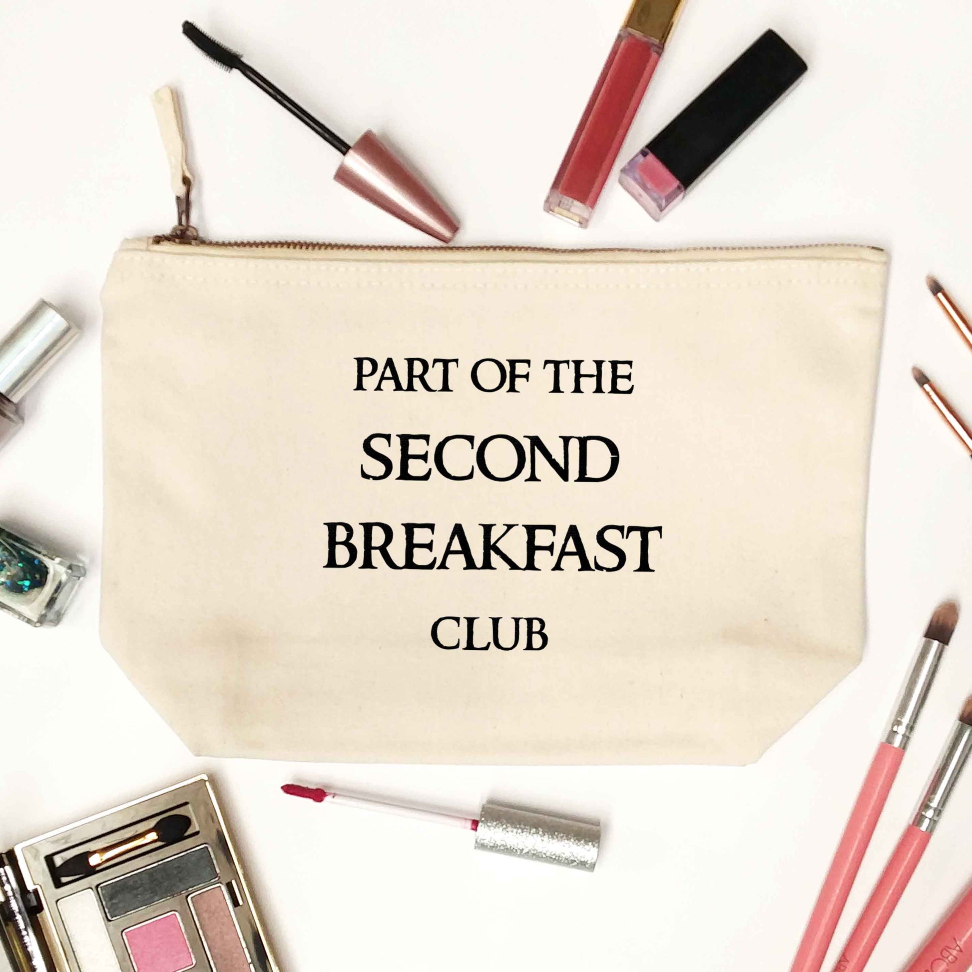 Part of the second breakfast club natural makeup bag