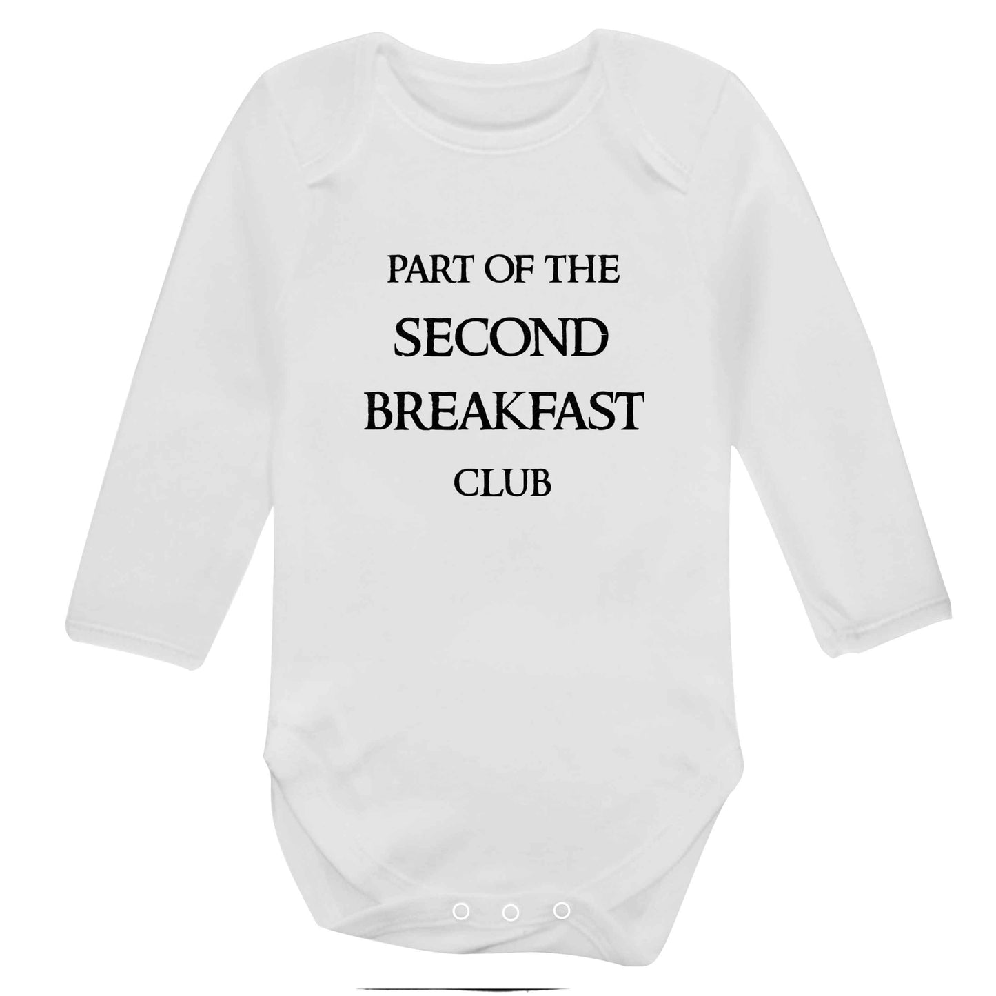 Part of the second breakfast club baby bodysuit long sleeved white 6-12 months