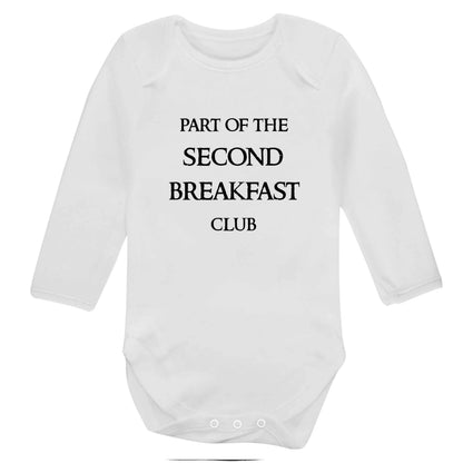 Part of the second breakfast club baby bodysuit long sleeved white 6-12 months