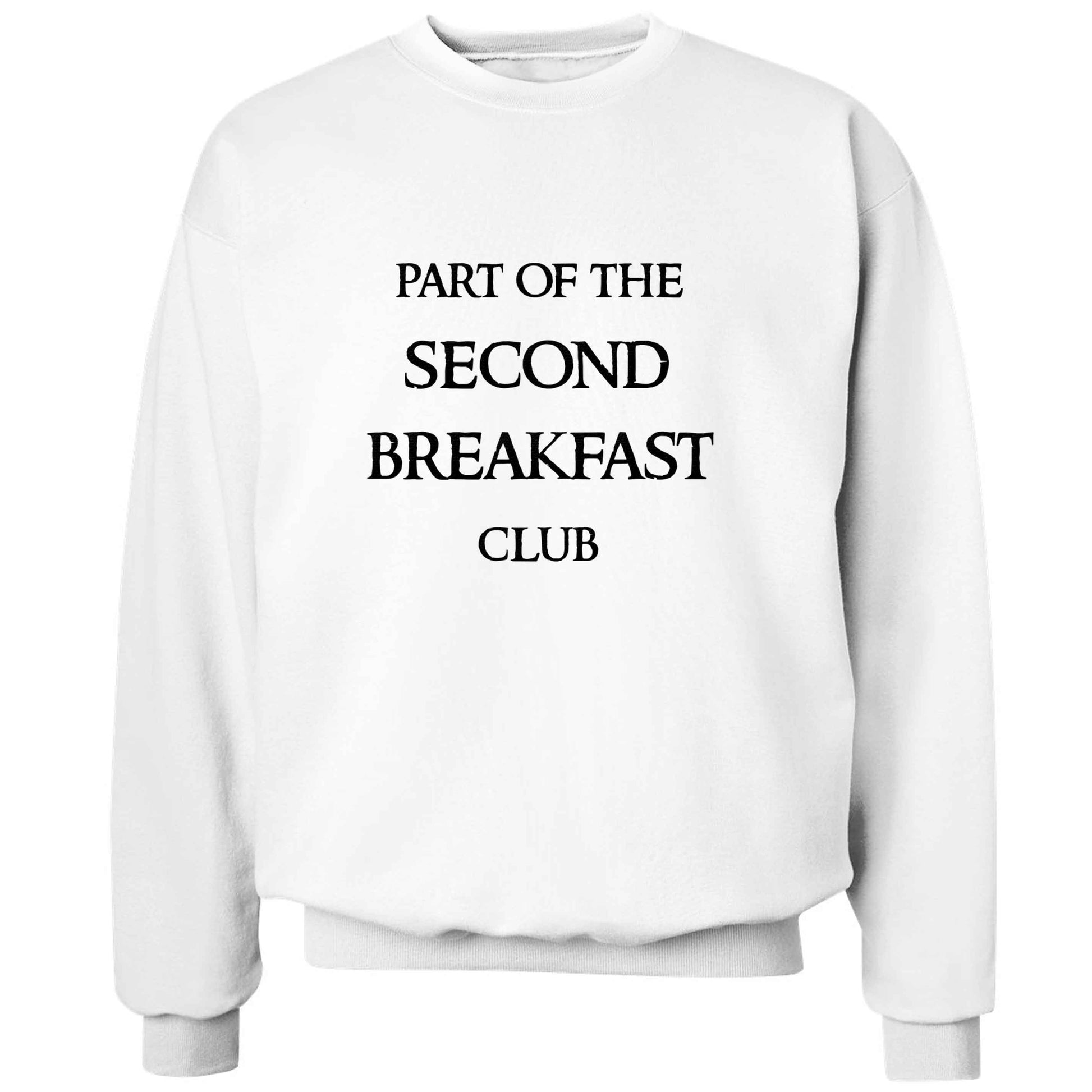 Part of the second breakfast club adult's unisex white sweater 2XL