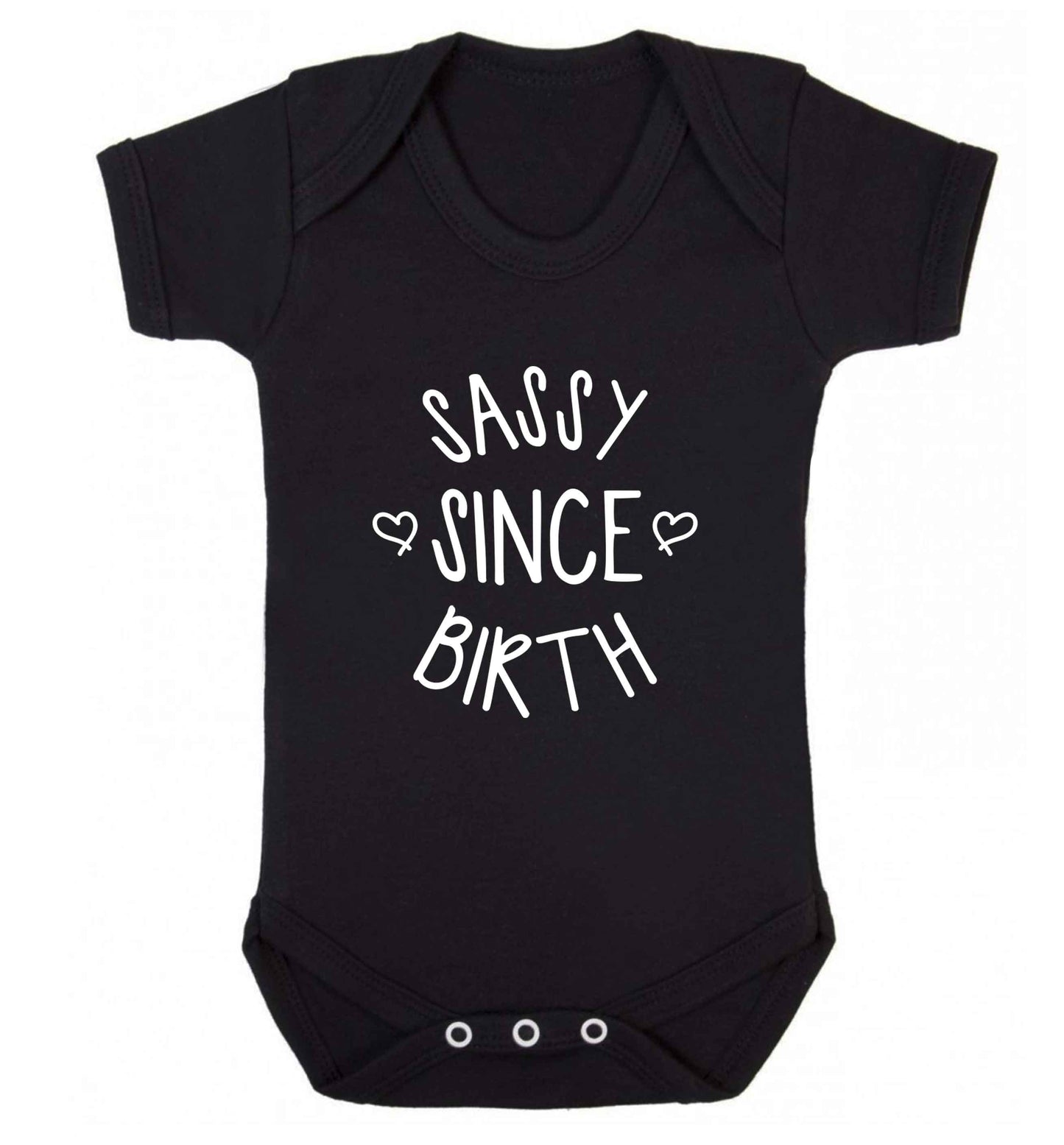 Sassy since birth baby bodysuit black 18-24 months