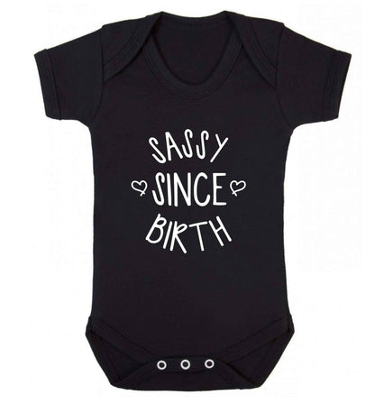 Sassy since birth baby bodysuit black 18-24 months
