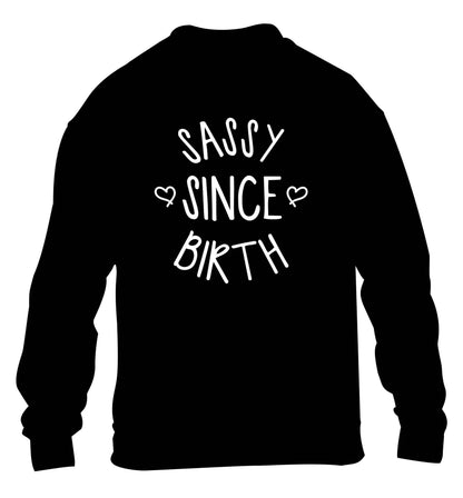 Sassy since birth children's black sweater 12-13 Years