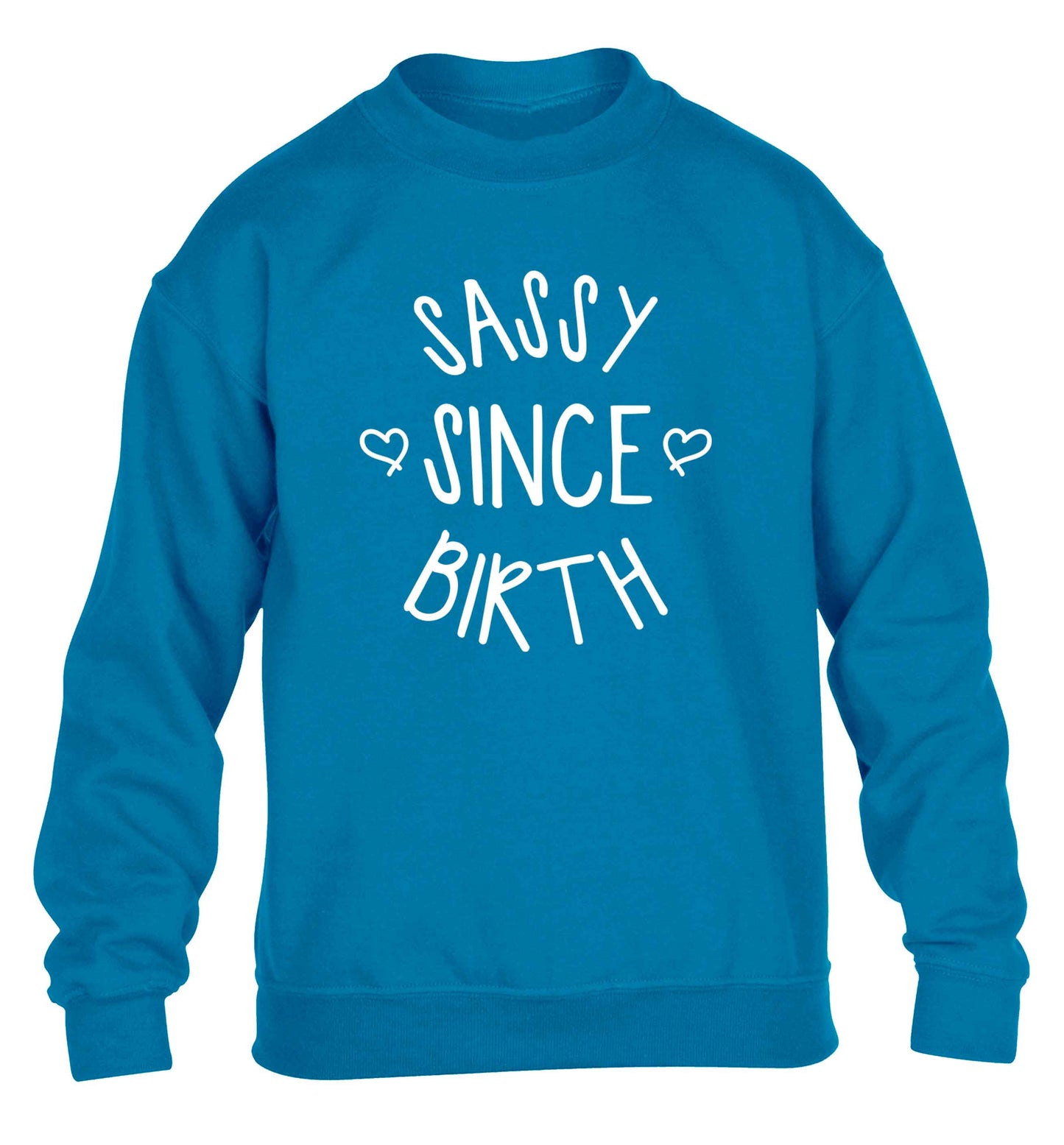 Sassy since birth children's blue sweater 12-13 Years