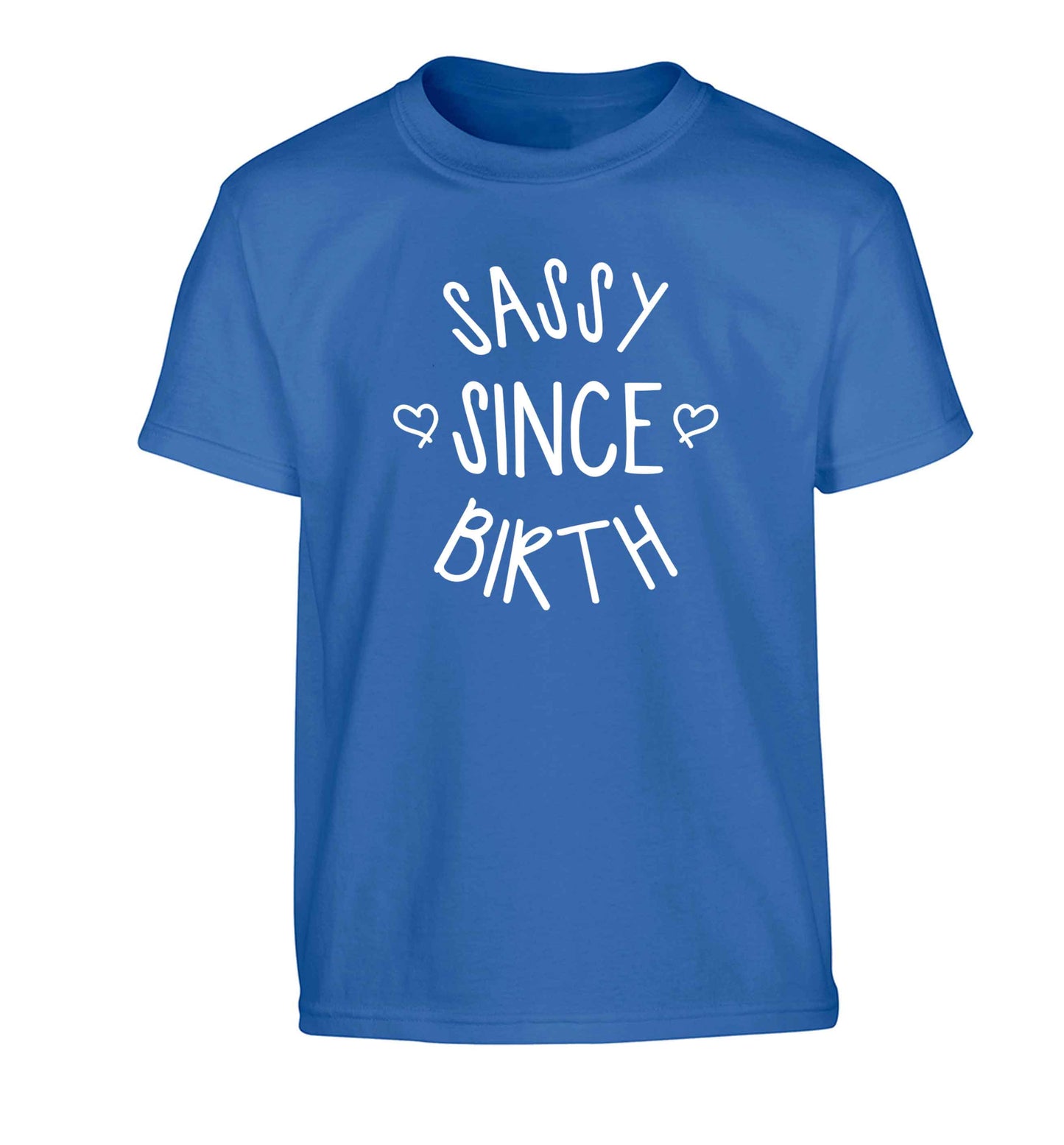 Sassy since birth Children's blue Tshirt 12-13 Years