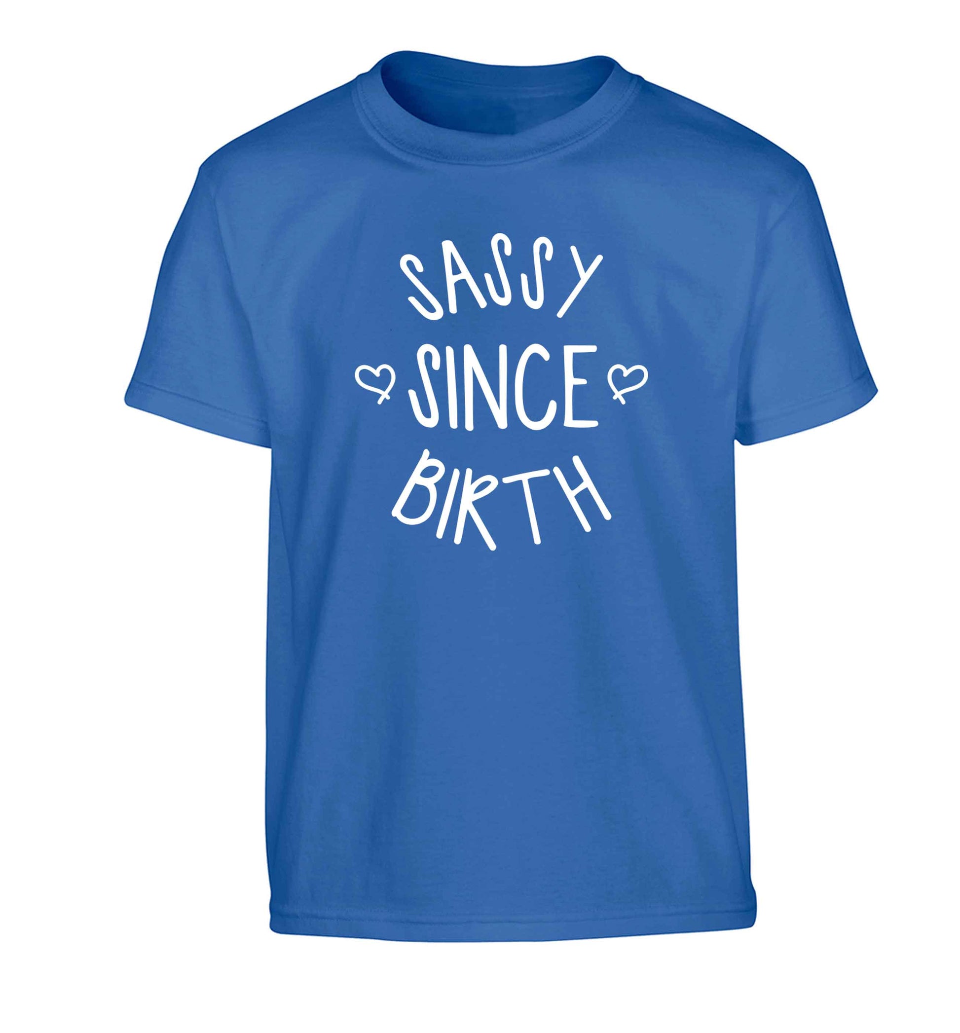 Sassy since birth Children's blue Tshirt 12-13 Years