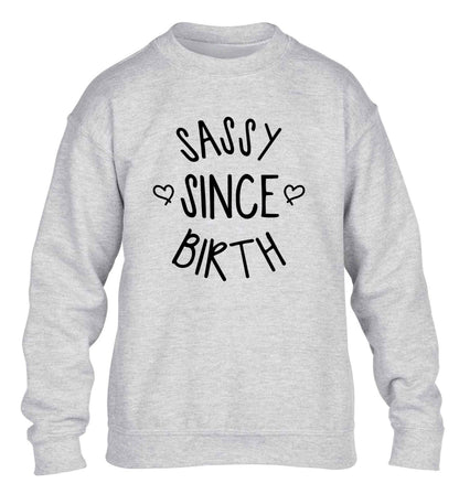 Sassy since birth children's grey sweater 12-13 Years
