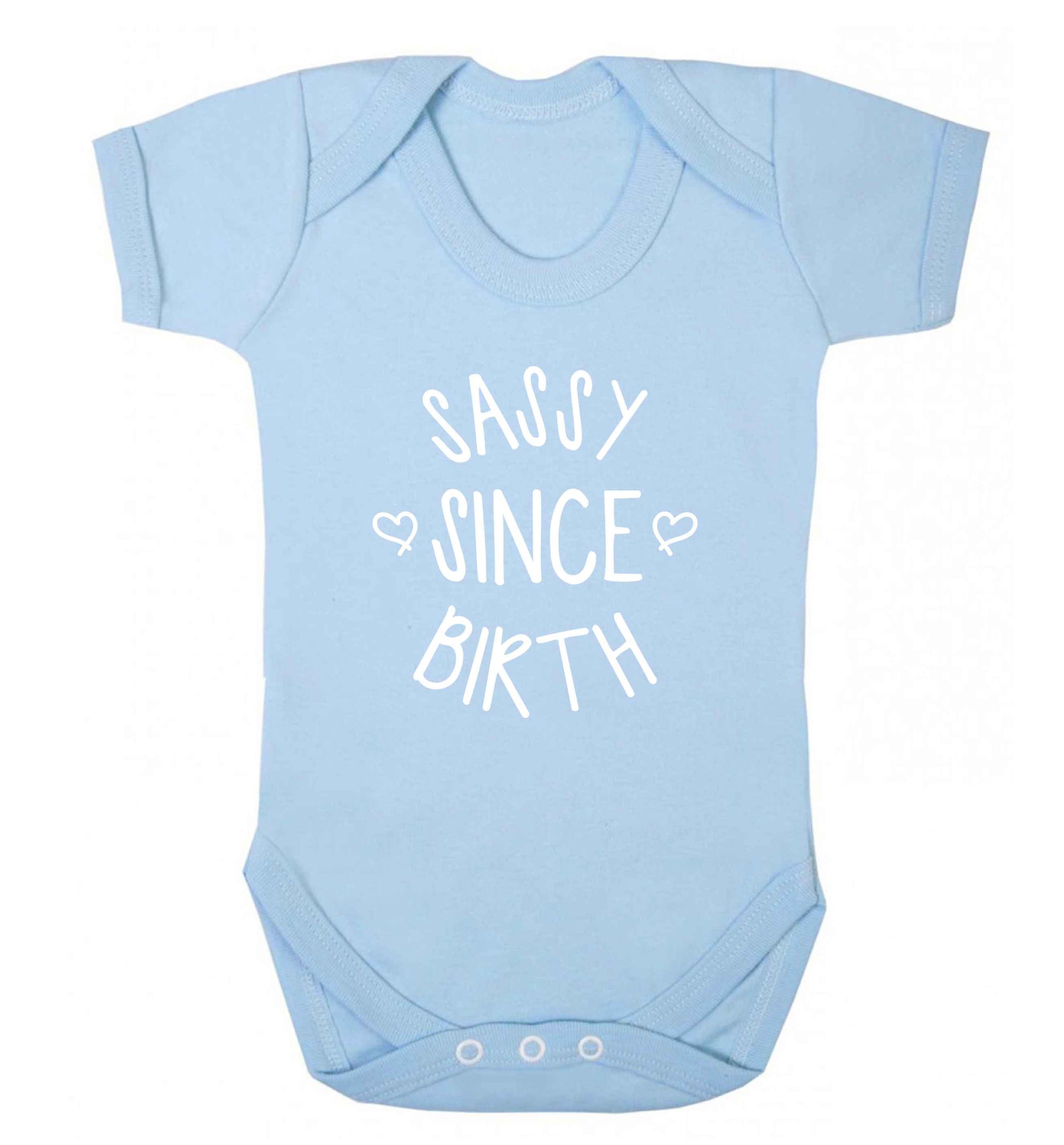 Sassy since birth baby bodysuit pale blue 18-24 months