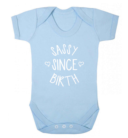Sassy since birth baby bodysuit pale blue 18-24 months