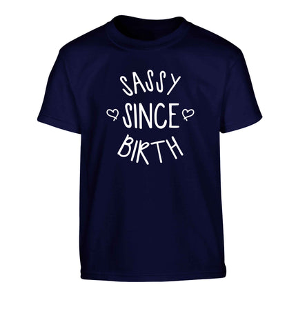 Sassy since birth Children's navy Tshirt 12-13 Years
